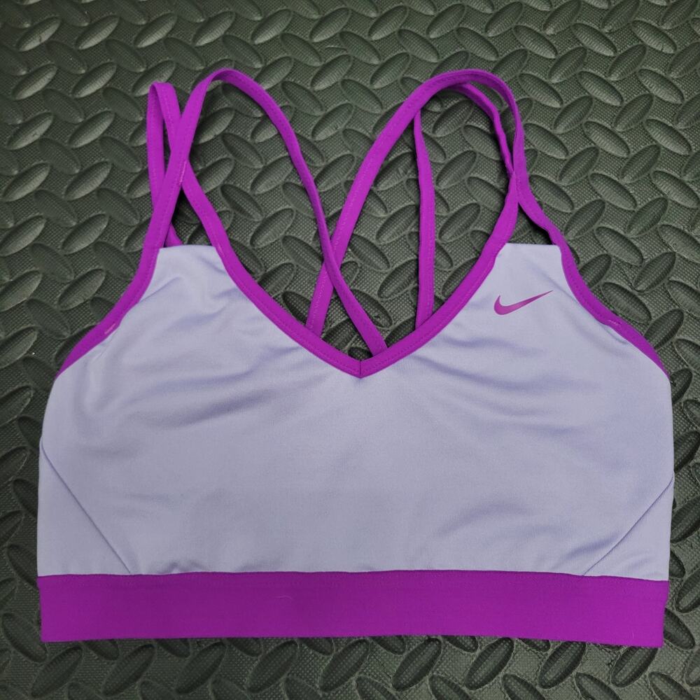 Nike Racerback Sports Bra Medium Athleisure Activewear Gym Yoga Running Purple